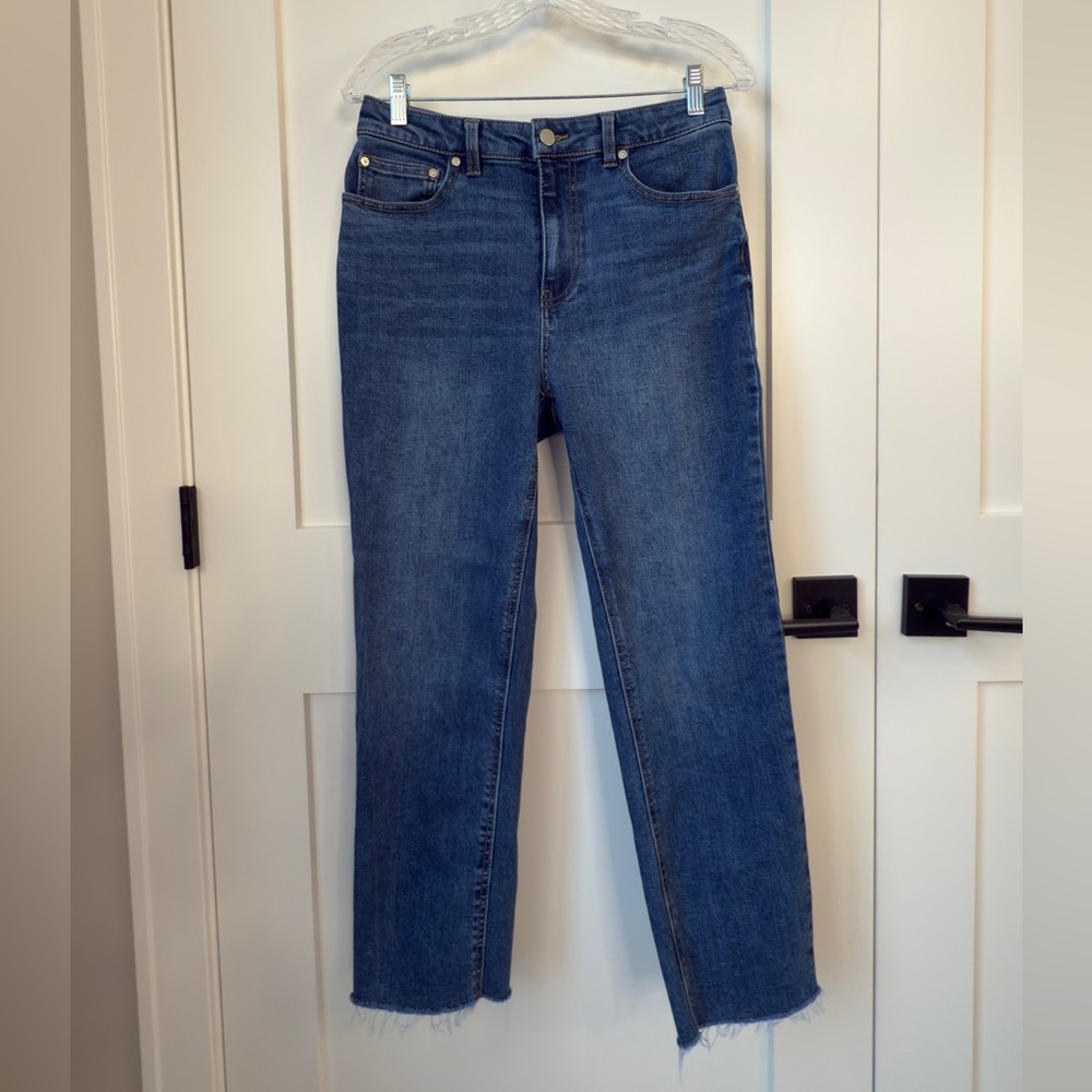 Oat New York Straight Leg Jeans in Dark Blue Wash